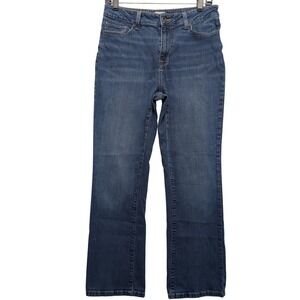 L.L.Bean Classic Fit Women 8 Regular Blue Straight Leg Stretch Jeans